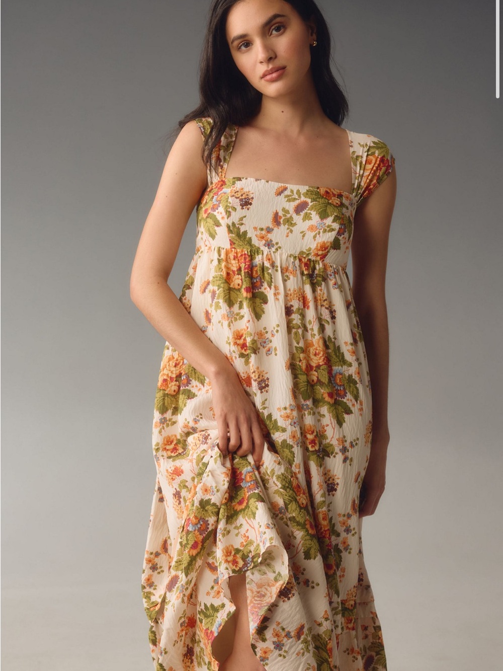 Sleeveless Square-Neck Maxi Dress